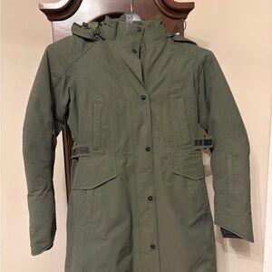 The North Face Women's Olive Green Hooded Trench Coat